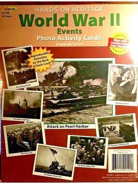 Hands-On-Heritage World War II Events 8 Photo Activity Cards School Rare 2012